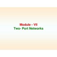 7-Two port network Circuit Theory BEEE203L