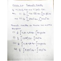 Parseval’s identity Differential Equations and Transform-BMAT102L