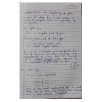 Singularities and residues Complex Variables and Linear Algebra-BMAT201L