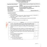 Basic Electrical And Electronics Engineering
