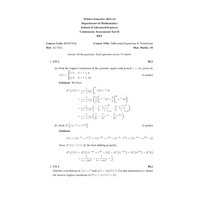 Differential Equations and Transforms