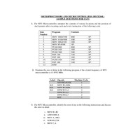 Microprocessors and Microcontrollers