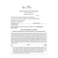 Structured and Object-Oriented Programming [BCSE102L] CAT-2 C1 2023-2024
