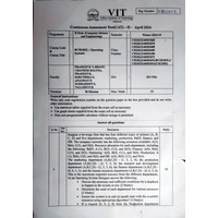 BCSE303L Operating Systems CAT-2 April 2024
