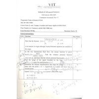 Complex Variables and Linear Algebra [BMAT201L] CAT-1 B2 2024-2025