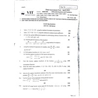 Differential Equations and Transforms [BMAT102L] FAT A2 2025