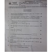 Differential Equations and Transforms [BMAT102L] FAT B2 2025